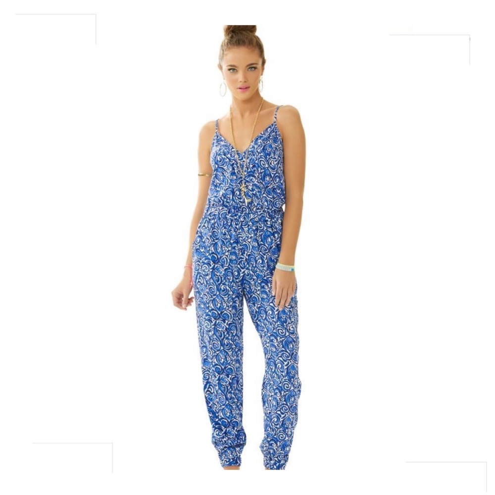 Lilly Pulitzer Melba Jumpsuit Chasing Tails Print